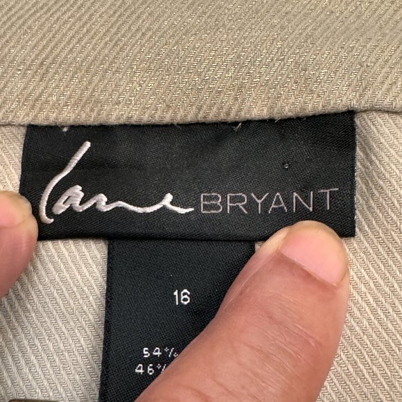 Lane Bryant size 16 linen and gold metallic jacket - Picture 6 of 8